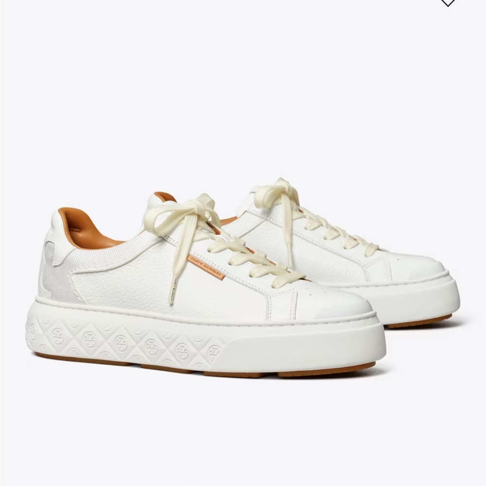Tory Burch White Leather Sneakers